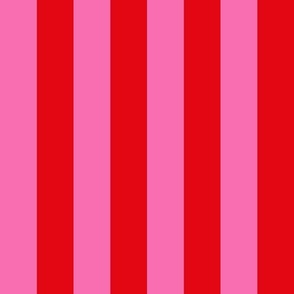 Red and pink stripes - 1 inch stripes