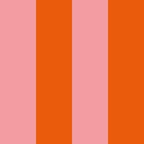 Pink and orange stripes - 2 inch stripes