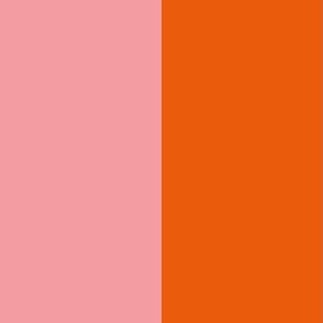 Pink and orange stripes - 4 inch stripes