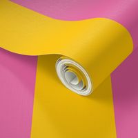 Yellow and pink - 4 inch stripes