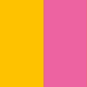 Yellow and pink - 4 inch stripes