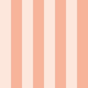 Peach stripes - 1 inch stripes