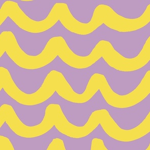 Garland design yellow and purple - geometricl pattern