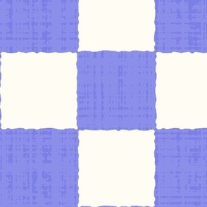 3" Textured Checkerboard Blender - Orchid Funk and Cream - Extra Large (XL) Scale - Traditional Checker Pattern with Organic Edges and Linen Texture