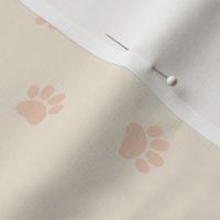 Pet Paw Prints Cream Tan