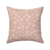baby hearts on blush pink