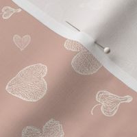 baby hearts on blush pink