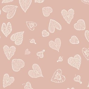 baby hearts on blush pink