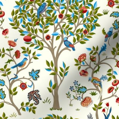 William Morris "Kelmscott tree" 1 on Ivory