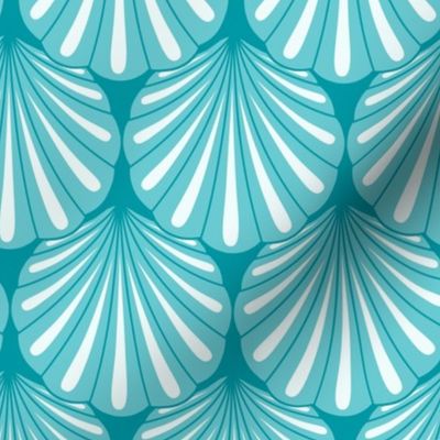 Scalloped Shell in Teal (Dark) -  Large 12/ SSJM24-A70