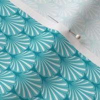 Scalloped Shell in Teal (Dark) -  Small 3/ SSJM24-A70