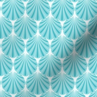 Scalloped Shell in Teal (Light) -  Medium 6/  SSJM24-A71