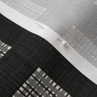 Mixer plaid black gray linen-look for home decor, wallpaper