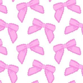 Bows, cute and wavy, vintage, pink