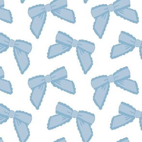 Bows, cute and wavy, vintage, blue