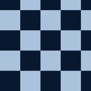 4” Jumbo Classic Checkers, Navy and Baby Blue