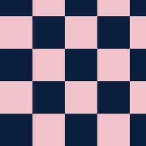 4” Jumbo Checkers, Pink and Navy