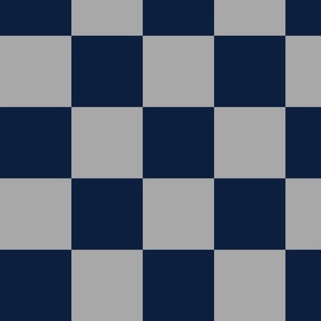 4” Jumbo Checkers, Navy Blue and Gray