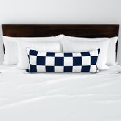 4” Jumbo Classic Checkers, Navy and White