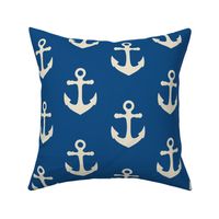 Navy and White Anchor Pattern – Large
