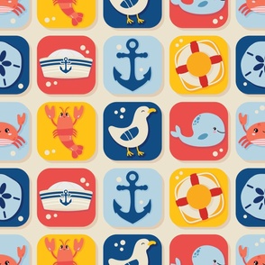 Nautical Sealife Pattern – Large