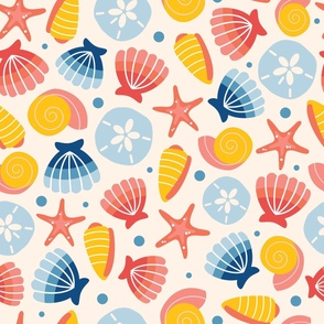 Nautical Seashell Pattern – Large