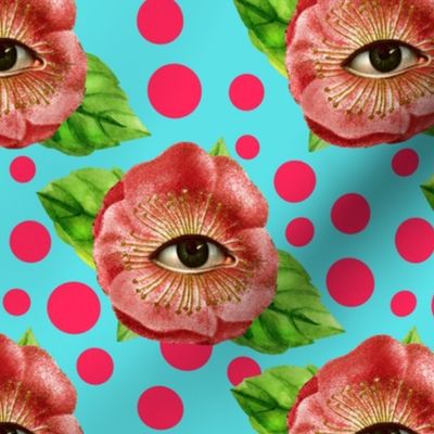 Trippy Flower Eyeball Pop Art Colorful