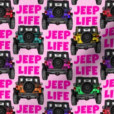 MEDIUM JEEP LIFE UTV ATV 4X4 OFF-ROAD PINK