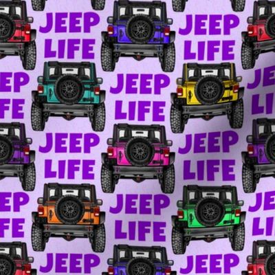 MEDIUM JEEP LIFE UTV ATV 4X4 OFF-ROAD PURPLE