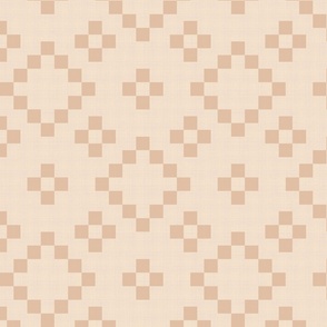 (M) Western cabin quilt in Neutral cream beige 