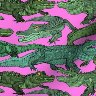just alligators green pink small