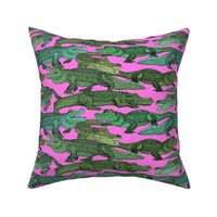 just alligators green pink small