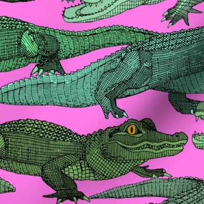 just alligators green pink