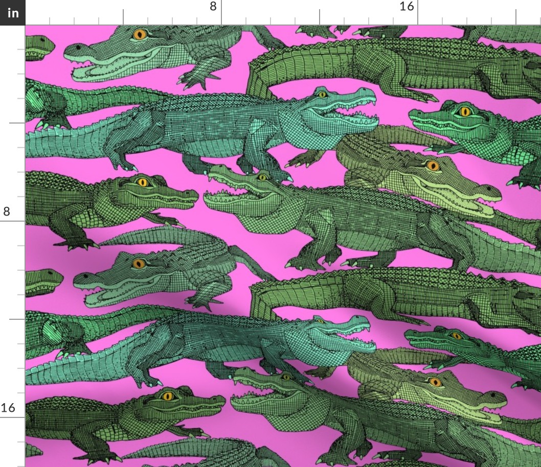 just alligators green pink