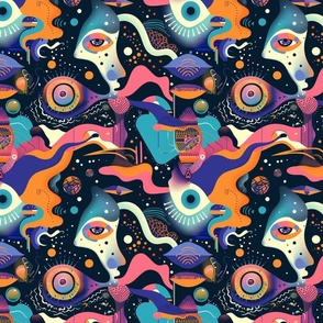 Cosmic Dreamscape Abstract Pattern