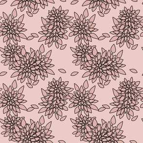beige solid floral abstract pattern retro sixties 
