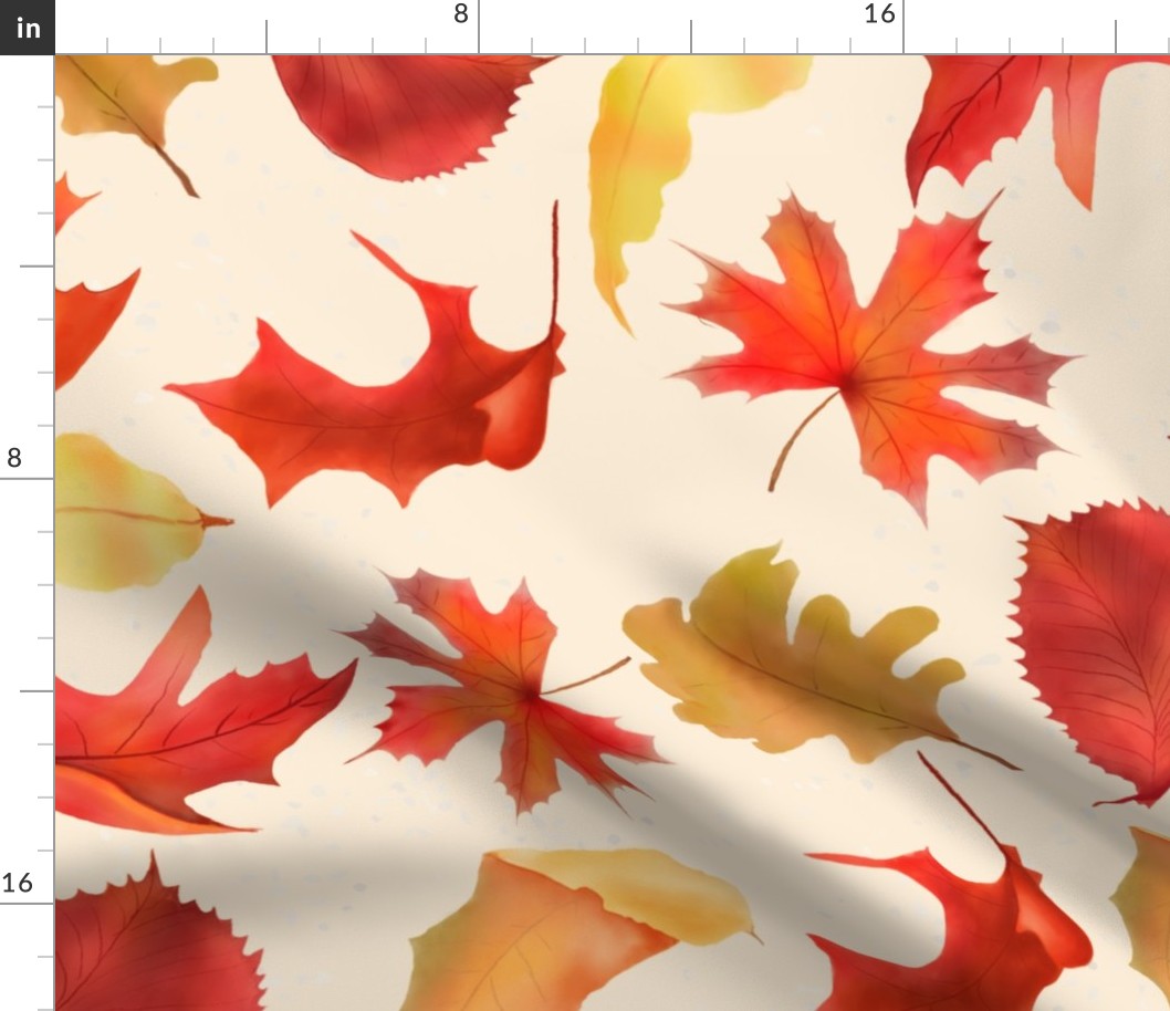 Autumn Leaves Wallpaper - Peach