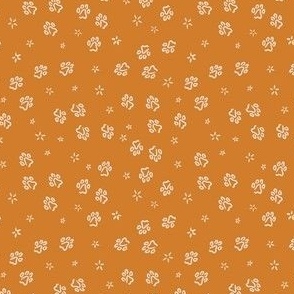 Tiny Paw Prints in Orange