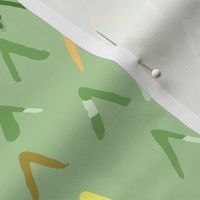 580 - Large scale cool grey green, peach and  ivory organic V shape watercolour mountains and valleys abstract for kids apparel,  wallpaper,  duvet covers,  table cloths,  patchwork and quilting