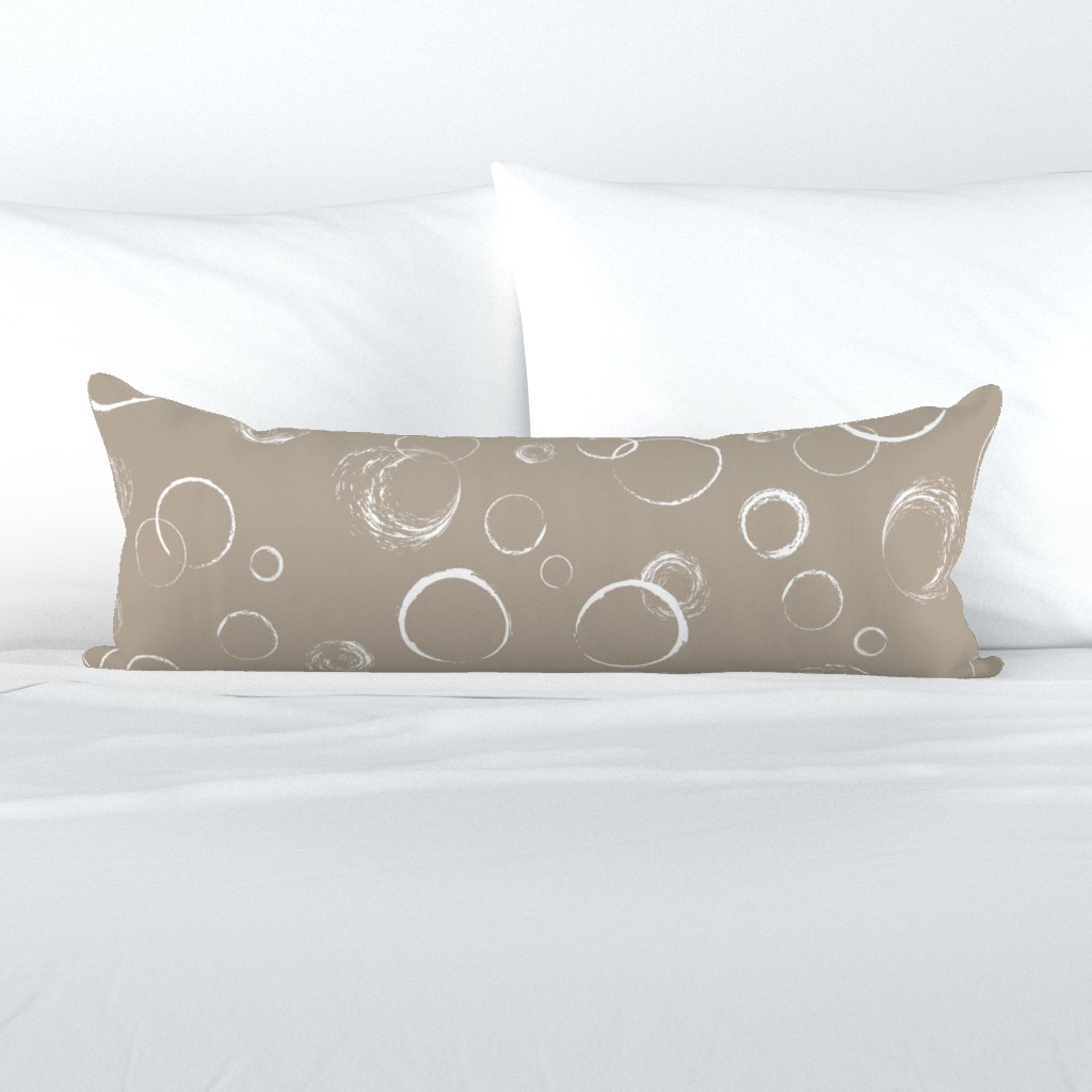 Textured Circles Taupe- Large Print