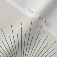 THE GATSBY COLLECTION - PHOENIX AND SUNBURST IN SILVER SAGE AND WHITE