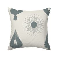 THE GATSBY COLLECTION - PHOENIX AND SUNBURST IN SILVER SAGE AND WHITE