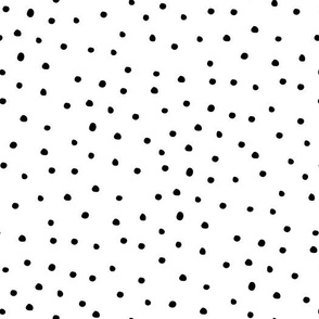Black and White Christmas Snow polka dots by Jac Slade