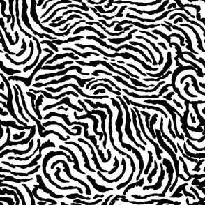 Black and White Ocean Swirl by Jac Slade