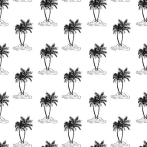 Black and White Whitsunday Palms by Jac Slade