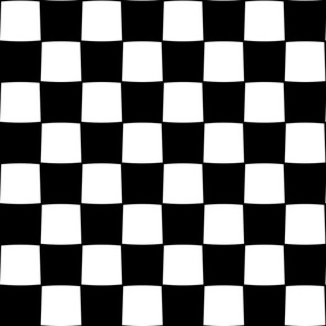 Black and White Retro Checkerboard by Jac SLade