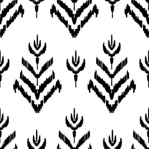 Black and White Winter Ikat by Jac Slade