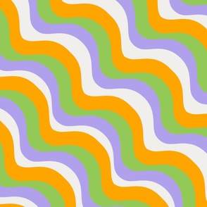 Retro Wave Groovy Curl Layer Abstract Y2k Pattern