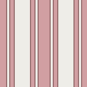 Pink French Stripes, Large Print