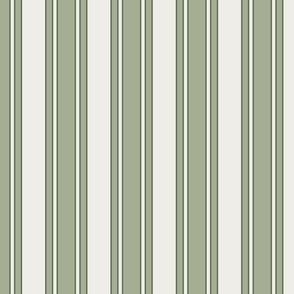 Vintage Sage Green Stripes